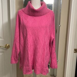 Talbots Vibrant Pink Turtleneck Sweater
